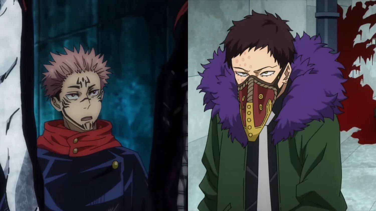 Sukuna & Chisaki (one of the strongest My Hero Academia quirks users) (Image via MAPPA. Studio Bones)